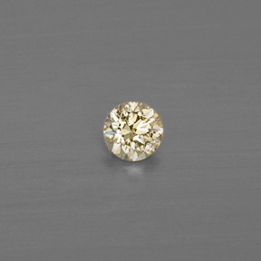 0.08 ct Yellow Diamond Gemstone, Diamond Gem in Diamond-Cut Shape for Sale.