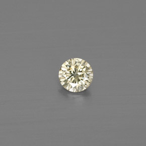 0.09 ct Yellow Diamond Stone, Natural Diamond in Diamond-Cut Shape for Sale