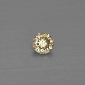 0.13 ct Yellow Diamond Stone, Natural Diamond in Diamond-Cut Shape for Sale