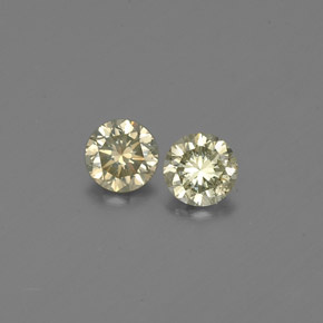 0.27 ct Yellow Diamond Gemstone, Diamond Gem in Diamond-Cut Shape for Sale.