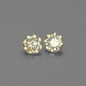0.27 ct Yellow Diamond Stone, Natural Diamond in Diamond-Cut Shape for Sale
