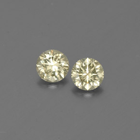0.17 ct Yellow Diamond Gemstone, Diamond Gem in Diamond-Cut Shape for Sale.
