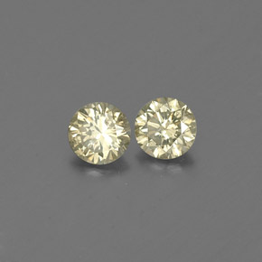 0.17 ct Yellow Diamond Stone, Natural Diamond in Diamond-Cut Shape for Sale