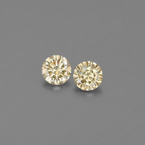 0.18 ct Yellow Diamond Gemstone, Diamond Gem in Diamond-Cut Shape for Sale.