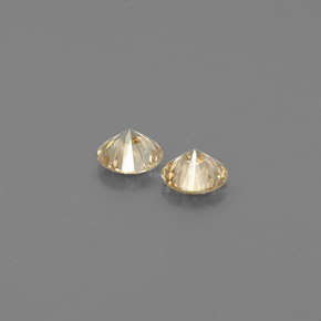 Diamond Gemstone in 3 mm (calibrated) Size for Sale, Diamond Stone in Champagne Color