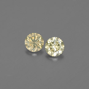 0.23 ct Yellow Diamond Gemstone, Diamond Gem in Diamond-Cut Shape for Sale.