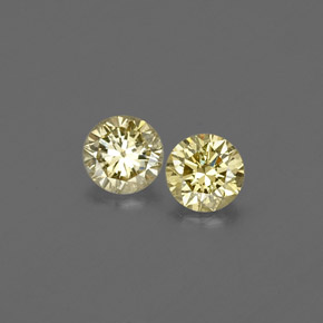 0.18 ct Yellow Diamond Gemstone, Diamond Gem in Diamond-Cut Shape for Sale.