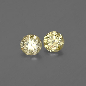0.18 ct Yellow Diamond Stone, Natural Diamond in Diamond-Cut Shape for Sale