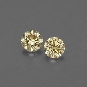 0.20 ct Yellow Diamond Gemstone, Diamond Gem in Diamond-Cut Shape for Sale.