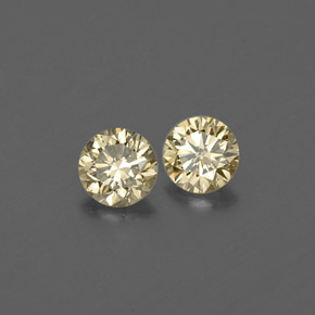 0.20 ct Yellow Diamond Stone, Natural Diamond in Diamond-Cut Shape for Sale