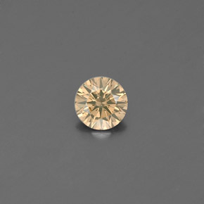 0.18 ct Yellow Diamond Gemstone, Diamond Gem in Diamond-Cut Shape for Sale.