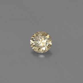 0.20 ct Yellow Diamond Stone, Natural Diamond in Diamond-Cut Shape for Sale