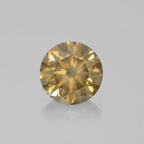 2.49 ct Gold Diamond Gemstone, Diamond Gem in Diamond-Cut Shape for Sale.