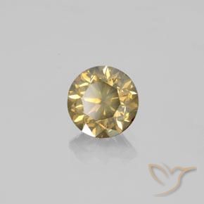 1.61 ct Golden Diamond Stone, Natural Diamond in Diamond-Cut Shape for Sale