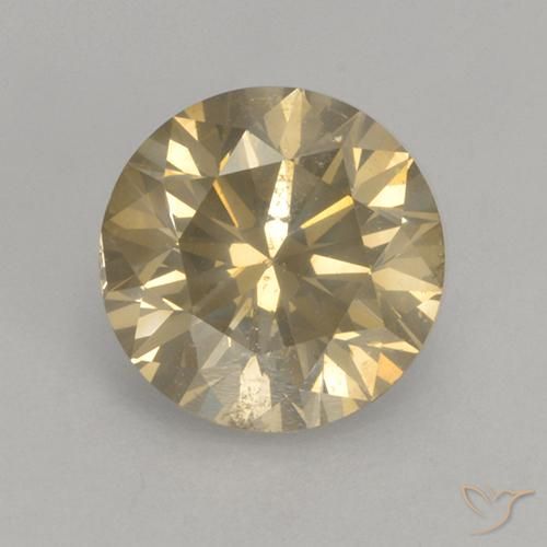 1.54 ct Golden Diamond Stone, Natural Diamond in Diamond-Cut Shape for Sale