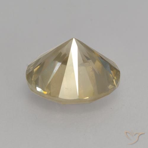 Diamond Gemstone in 7 mm (calibrated) Size for Sale, Diamond Stone in champagne Color