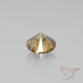 Diamond Gemstone in 7 mm (calibrated) Size for Sale, Diamond Stone in champagne Color
