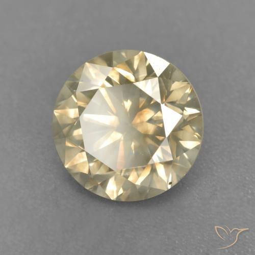1.85 ct Golden Diamond Stone, Natural Diamond in Diamond-Cut Shape for Sale