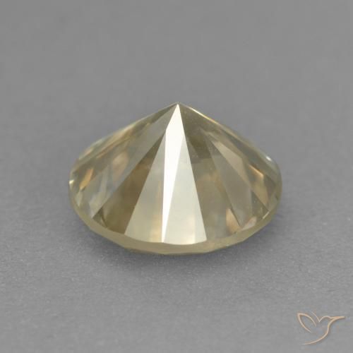 Diamond Gemstone in 7.5 mm (calibrated) Size for Sale, Diamond Stone in Champagne Color