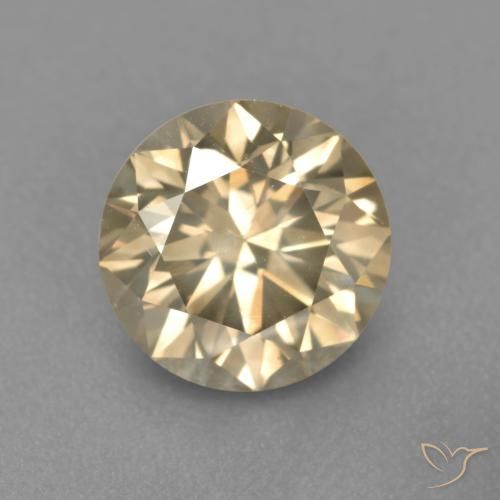 1,67 ct brauner Diamant, 7,5 mm Diamantschliff aus Südafrika, Photo A