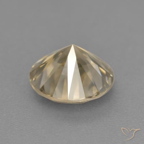Diamond Gemstone in 7.5 mm (calibrated) Size for Sale, Diamond Stone in Cognac Color