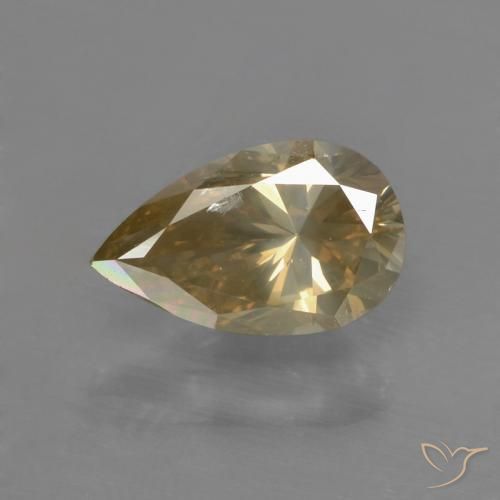 0.96 ct Brown Diamond, 8.1 x 5 mm Pear Cut From South Africa, Photo A