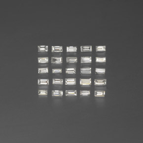0.42 ctw White Diamond Gemstones, Diamond Gems in Baguette Facet Shape for Sale.