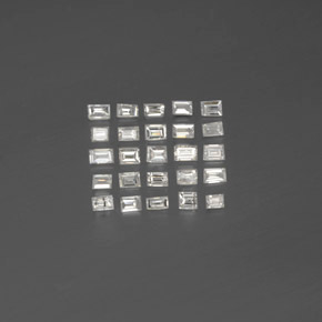 0.49 ct White Diamond Gemstone, Diamond Gem in Baguette Facet Shape for Sale.