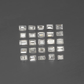 0.49 ct White Diamond Stone, Natural Diamond in Baguette Facet Shape for Sale