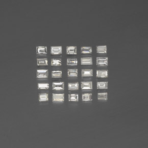 0.61 ct White Diamond Gemstone, Diamond Gem in Baguette Facet Shape for Sale.
