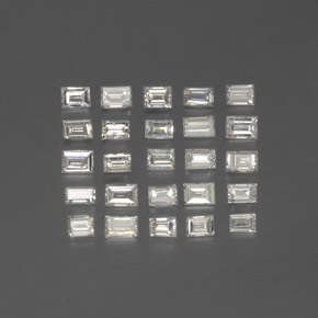 0.61 ct White Diamond Stone, Natural Diamond in Baguette Facet Shape for Sale