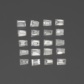 0.64 ct White Diamond Stone, Natural Diamond in Trapezoid Shape for Sale