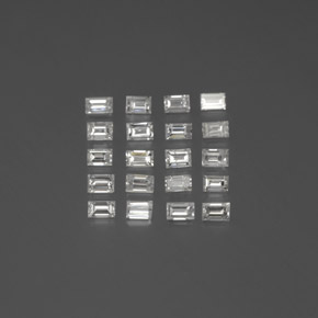0.58 ct White Diamond Gemstone, Diamond Gem in Baguette Facet Shape for Sale.