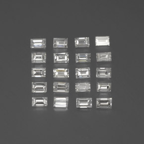 0.58 ct White Diamond Stone, Natural Diamond in Baguette Facet Shape for Sale