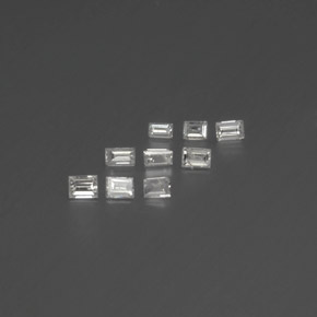 0.11 ct White Diamond Stone, Natural Diamond in Baguette Facet Shape for Sale