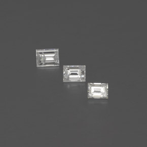 0.13 ct White Diamond Gemstone, Diamond Gem in Baguette Facet Shape for Sale.