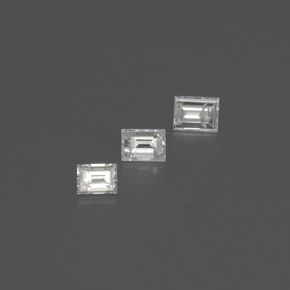 0.13 ct White Diamond Stone, Natural Diamond in Baguette Facet Shape for Sale
