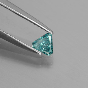0.14 ct Blue Diamond Stone, Natural Diamond in Trillion Facet Shape for Sale