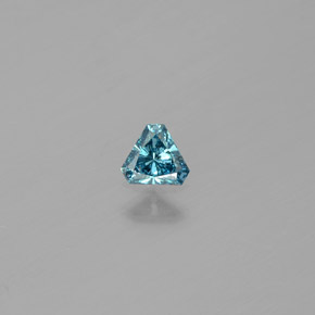 0.14 ct Blue Diamond Gemstone, Diamond Gem in Trillion Facet Shape for Sale.