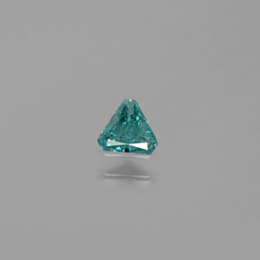 0.13 ct Blue Diamond Gemstone, Diamond Gem in Trillion Facet Shape for Sale.