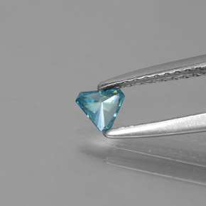 Diamond Gemstone in 4 x 3.5 mm Size for Sale, Diamond Stone in Blue Color