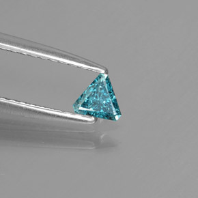 0.10 ct Blue Diamond Stone, Natural Diamond in Trillion Facet Shape for Sale