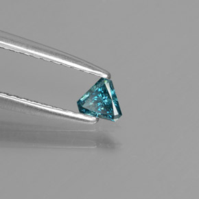 0.11 ct Blue Diamond Stone, Natural Diamond in Trillion Facet Shape for Sale
