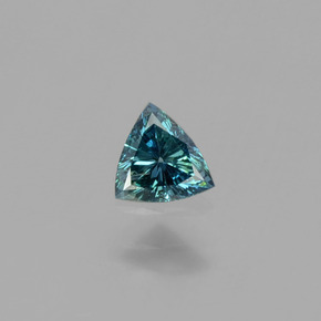 0.16 ct Blue Diamond Gemstone, Diamond Gem in Trillion Facet Shape for Sale.