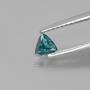 0.19 ct Blue Diamond Gemstone, Diamond Gem in Trillion Facet Shape for Sale.