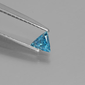 0.09 ct Blue Diamond Stone, Natural Diamond in Trillion Facet Shape for Sale
