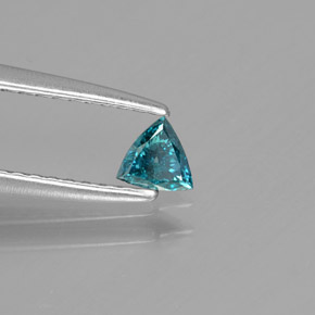0.11 ct Green Diamond Stone, Natural Diamond in Trillion Facet Shape for Sale