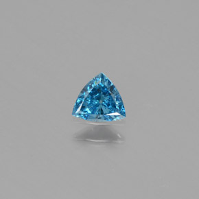 0.17 ct Blue Diamond Gemstone, Diamond Gem in Trillion Facet Shape for Sale.