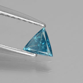 0.12 ct Blue Diamond Stone, Natural Diamond in Trillion Facet Shape for Sale