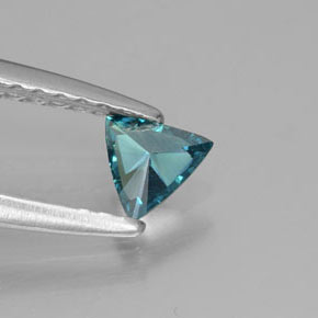 0.15 ct Green Diamond Stone, Natural Diamond in Trillion Facet Shape for Sale
